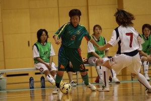 今季のチームキャプテンを務める松島千佳。怪我が完治していないながらも先取点をあげるなど奮闘していた。