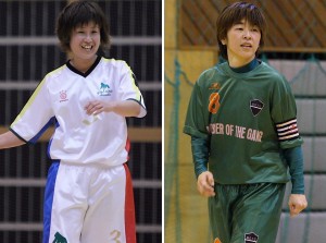 静岡のgolrira shizuoka松島千佳選手（左）と三重のmember of the gang ladies森本ゆう子選手（右）が同得点で得点王となりました。